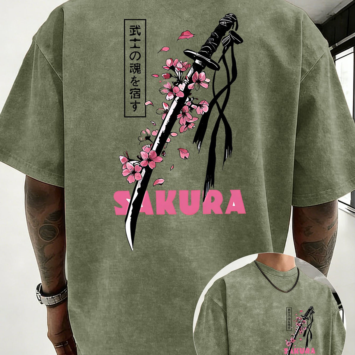 Faded Vintage Washed Loose Cotton T-Shirt – view 9