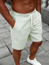 Men's Striped Drawstring Casual Shorts – view 6