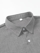 Men's Lapel Collar Short Sleeve Shirt – view 9