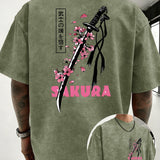 Faded Vintage Washed Loose Cotton T-Shirt – view 9