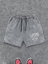 Vintage Print Cotton Blend Lounge Shorts