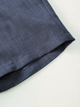 Men's Lapel Shirt & Drawstring Shorts Lounge Set – view 13
