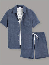 Men's Pocket Shirt & Drawstring Shorts Set – view 8
