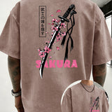Faded Vintage Washed Loose Cotton T-Shirt – view 3