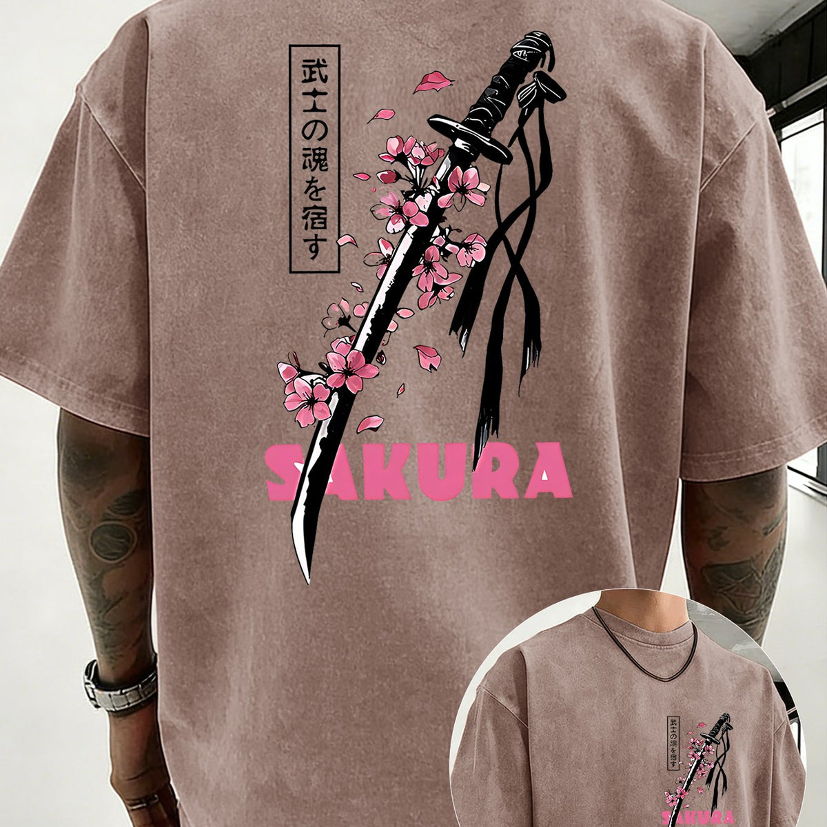 Faded Vintage Washed Loose Cotton T-Shirt – view 3