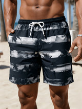 Men's Palm Tree Stripe Quick-Dry Swim Shorts – view 3