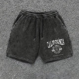 Vintage Print Cotton Blend Lounge Shorts – view 4