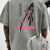 Faded Vintage Washed Loose Cotton T-Shirt – view 22