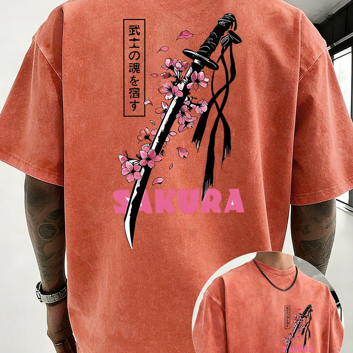 Faded Vintage Washed Loose Cotton T-Shirt – view 10