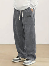 Men's Corduroy Drawstring Straight Leg Pants – view 8